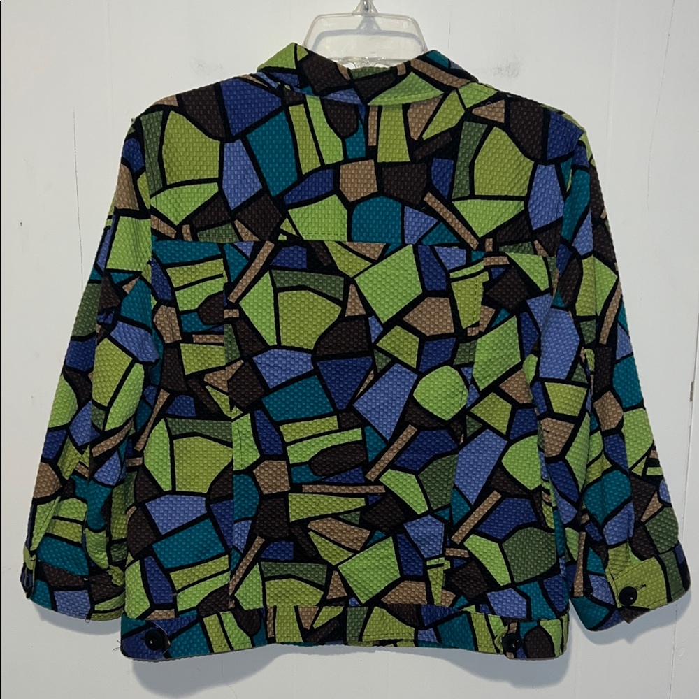 Linear Multicolored Geometric Pattern Lightweight… - image 3